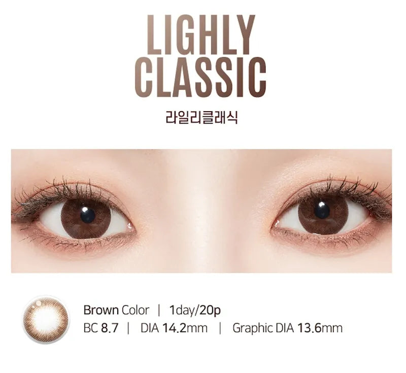 LensTown Lighly Classic 1 day(Brown) 20pcs