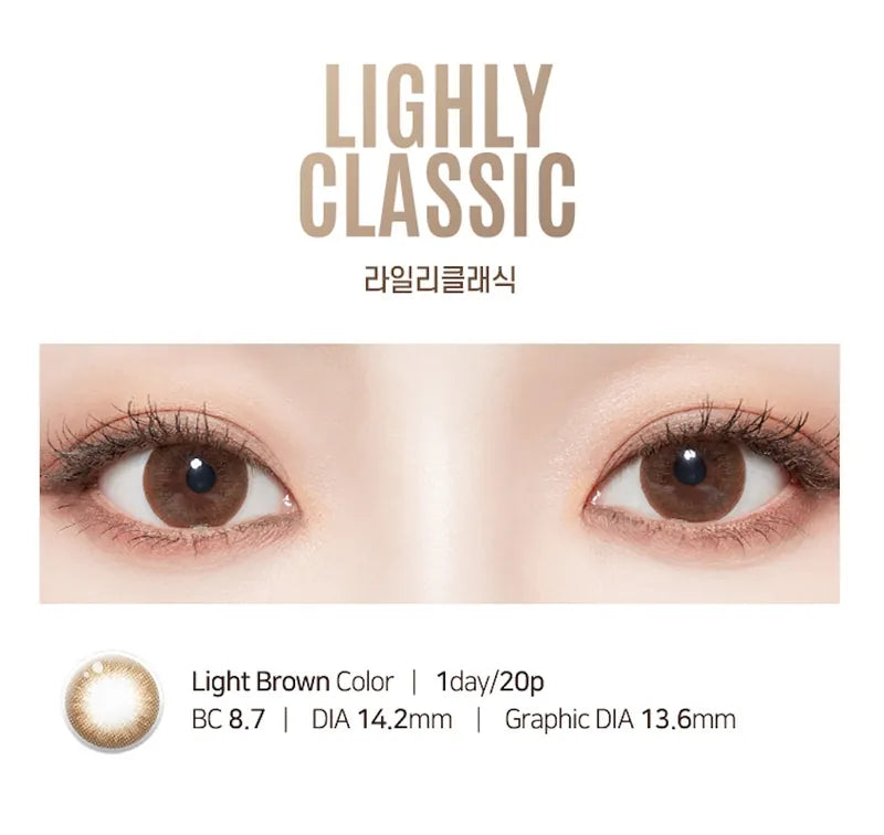 LensTown Lighly Classic 1 day(Light Brown) 20pcs