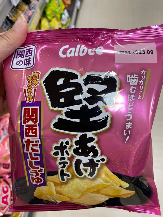 Calbee 堅關⻄高湯醬油薯片