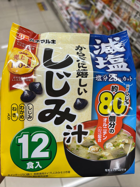 即溶低鹽蜆味噌湯（12袋）